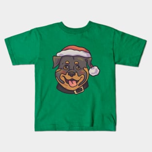 Christmas Rottweiler Kids T-Shirt